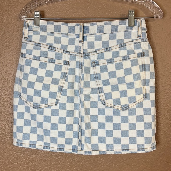 Medium forever 21 checkered denim skirt - Picture 4 of 4